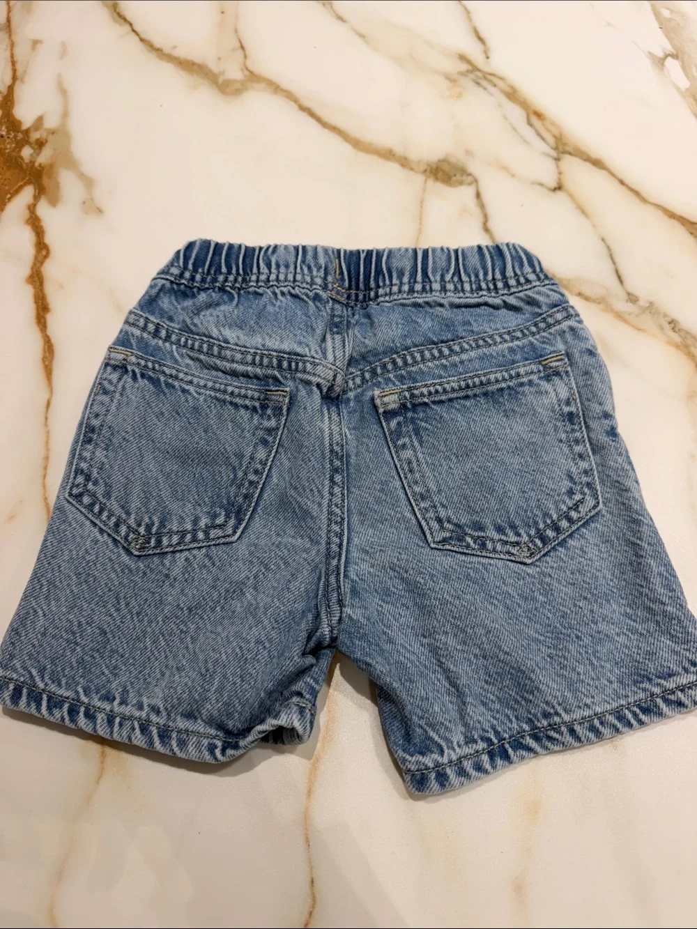 Gap Light Denim Elastic Waist Shorts with Drawstring 18-24 months
